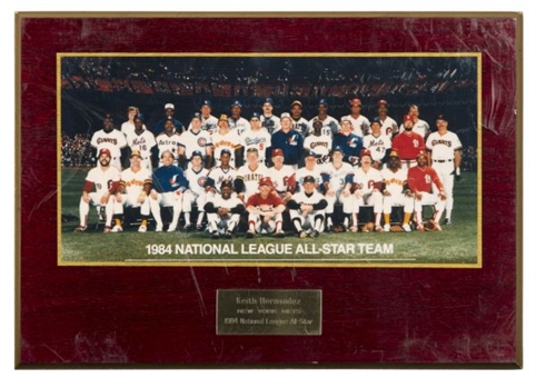 1984 National League All Star Team Photo Plaque Personally Owned By Keith Hernandez 